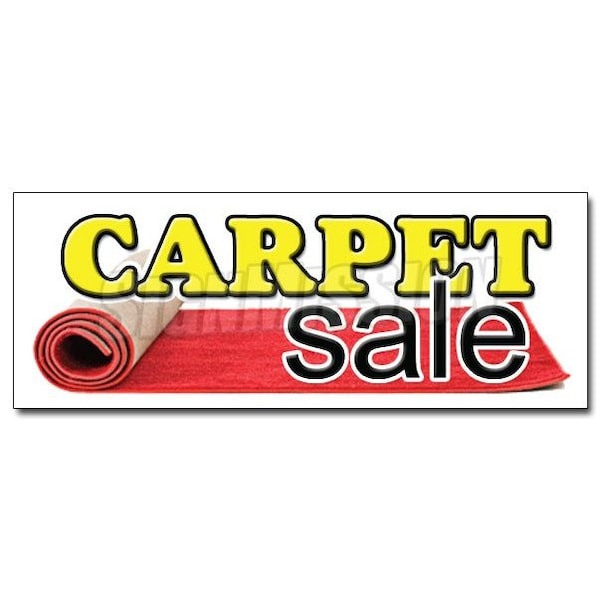 Signmission CARPET SALE DECAL sticker store carpeting area rugs rug wall to wall floor, D-12 Carpet Sale D-12 Carpet Sale - main